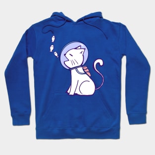 Space cat watch fish swimming in the air Hoodie